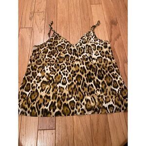 NWOT Abound women's animal leopard print tank blouse size small